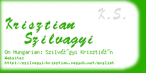 krisztian szilvagyi business card